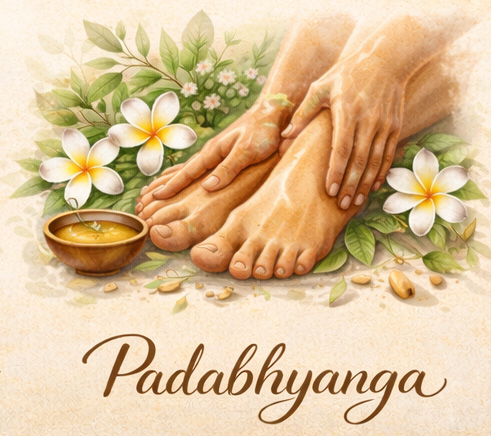 Padabhyanga, die ayurvedische Fußölmassage (© KI generiertes Bild) Padabhyanga, die ayurvedische Fußölmassage